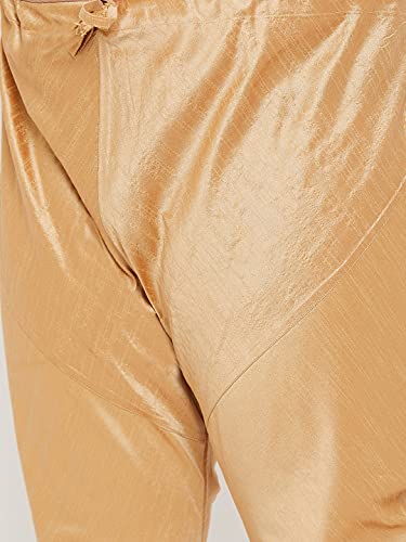 Image of VASTRAMAY Plus Size Men's Silk Blend Kurta Set-New Rose Gold