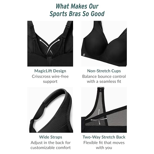 Image of Glamorise Full Figure Plus Size MagicLift Seamless Sports Bra Wirefree #1006