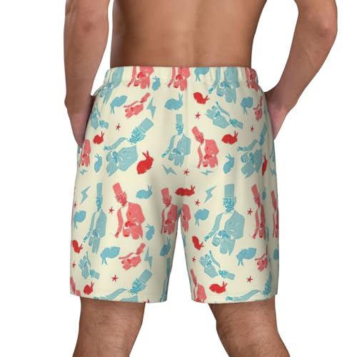 Magician Rabbit Men's Quick Dry Swim Shorts Trunks, 2 in 1 Compression Liner Bathing Suit with Pockets4
