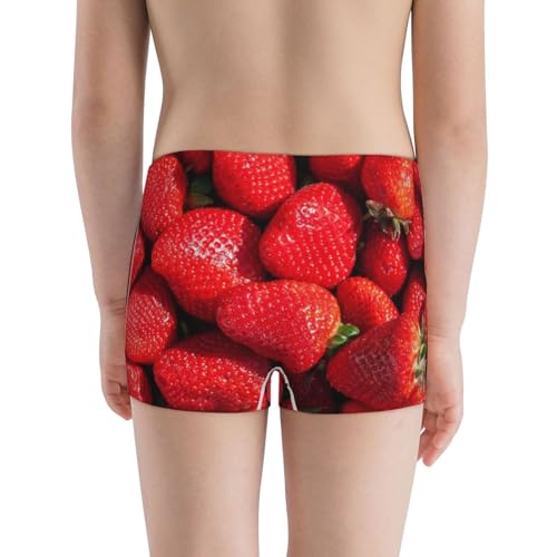 Boys' Cotton Boxer Brief Soft Underwear-Strawberry Red3