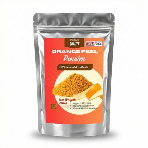 TEJASH FOODS Orange Peel Powder 100% Natural | Dried Citrus Sinen...