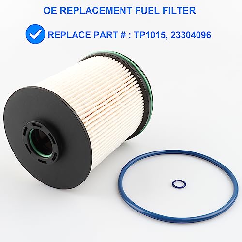Fuel Filter, Replace TP1015 Compatible with Chevy GMC 6.6L L5P Duramax Diesel - 2017-2024 Silverado Sierra 2500 HD 3500 HD, 2014-2015 & 2017-2019 Cruze, Years 2017 2018 2019 2020 2021 2022 2023 2024