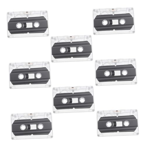 BESTonZON 8Pcs Cinta en grabación de Audio grabadora portátil Casete para Eventos Reproductor de Cintas de Casete portátil grabadora de Cassette Mini Cinta el plastico Transparent
