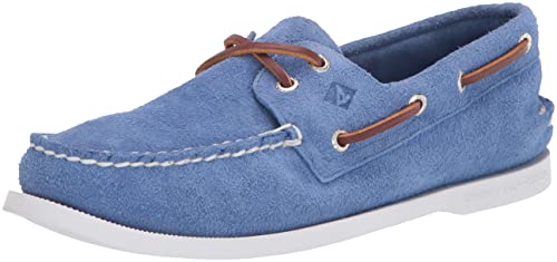 Sperry Men's Authentic Original 2-Eye Boat Shoe, Blue Suede, 10 - Main Image