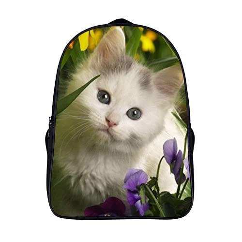 Cartable de mode chat unisexe pour l'école et voyage décontracté