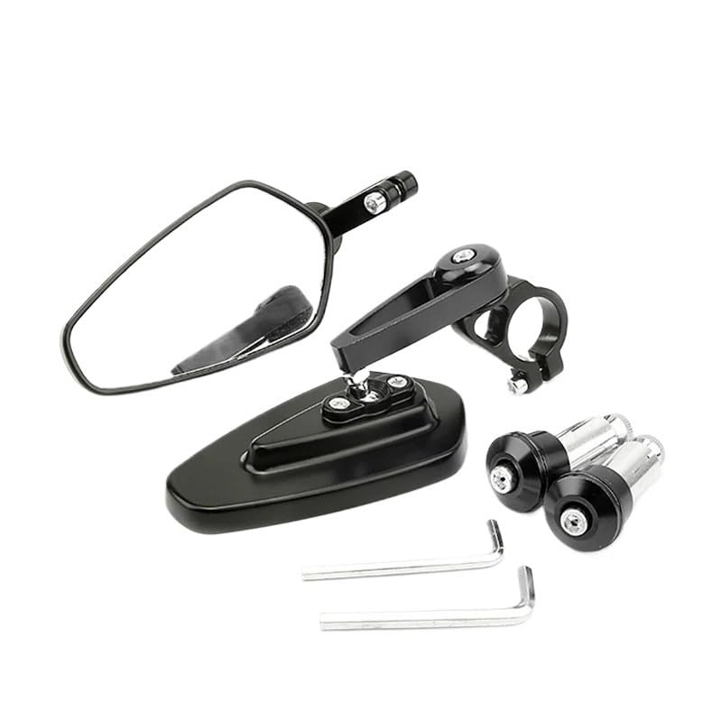 Rétroviseurs de moto CNC 22mm embout de guidon scooter verre transparent accessoires universels