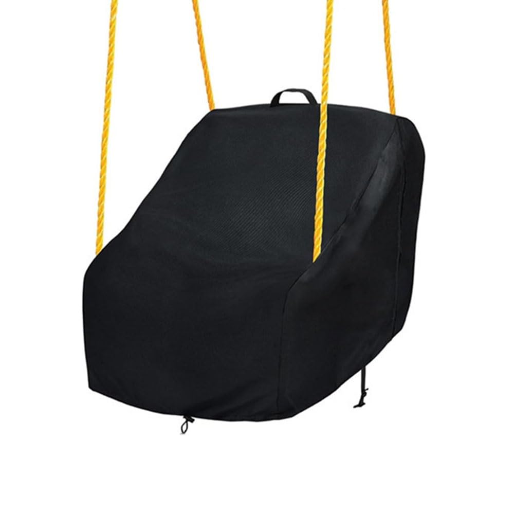 WJJKJH Toddler Swing Seat Cover, 420D Oxford Waterproof Outdoor Baby Swing Cover, Dustproof UV Protection for Kids Playground Garden Swing Chair(Black)