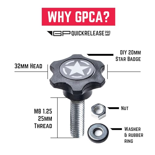 Image of GPCA GP Star Thumb Screws & D-Rings Set, Jeep Wrangler 4xe /JL /JT /JK