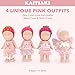 4 Sets Doll Clothes for Sonny Angel, fit for 3 Inch Collectible Dolls for Adult Collectors, Includes Tops and Skirts for Display and Decoration (Cherry Blossom Angel Style)