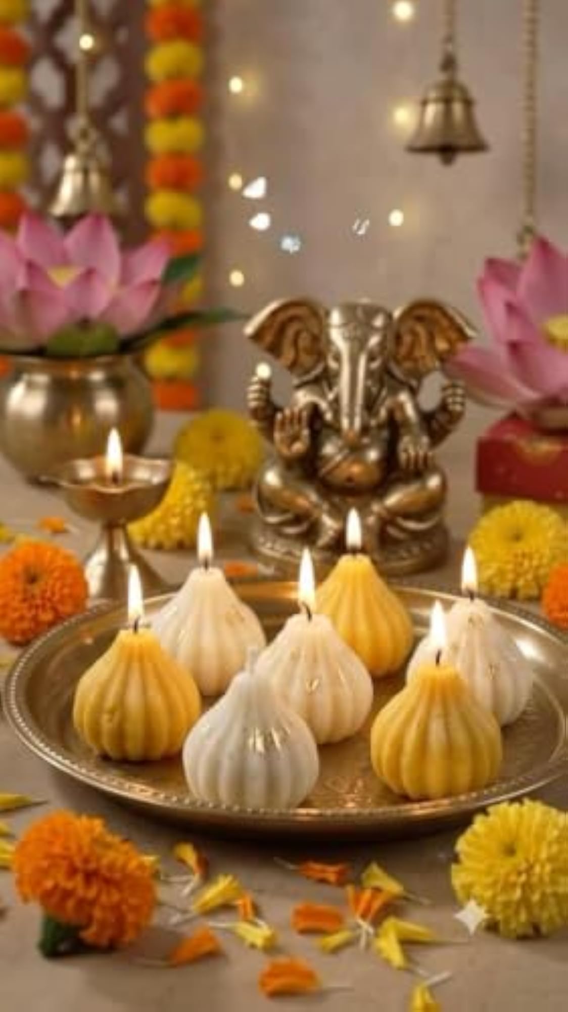Modak Shaped Decorative Candles for Pooja and Festive Decor