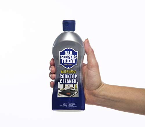 BAR KEEPERS FRIEND Multipurpose Cooktop Cleaner (13 oz) - Liquid Stovetop Cleanser - Safe for Use on Glass Ceramic Cooking Surfaces, Copper, Brass, Chrome, and Stainless Steel and Porcelain Sinks'] - Thumbnail 3