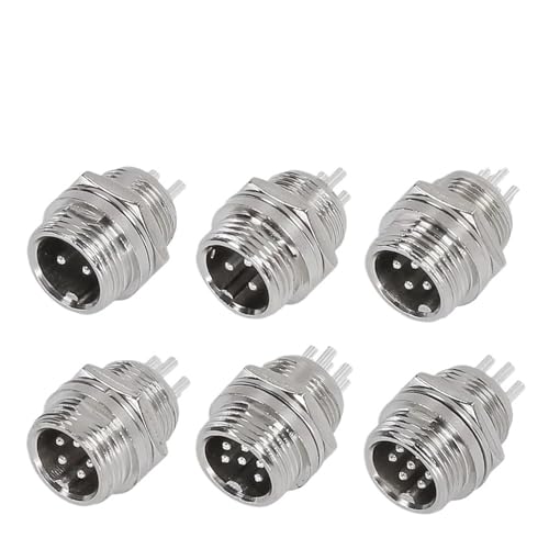 MKKJDZ 5/20 �� GX12 GX16 GX20 2 3 4 5 6 7 8 9 10 12 14 15 �s���I�X & ���X�h�b�L���O�q��ی^�R�l�N�^(GX12 Nut Male,5pcs,4P)
