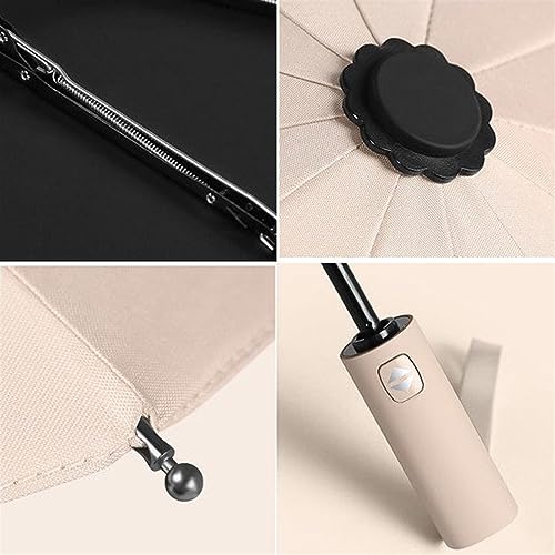 Grand parapluie pliant haut de gamme automatique résistant aux fortes pluies - 2