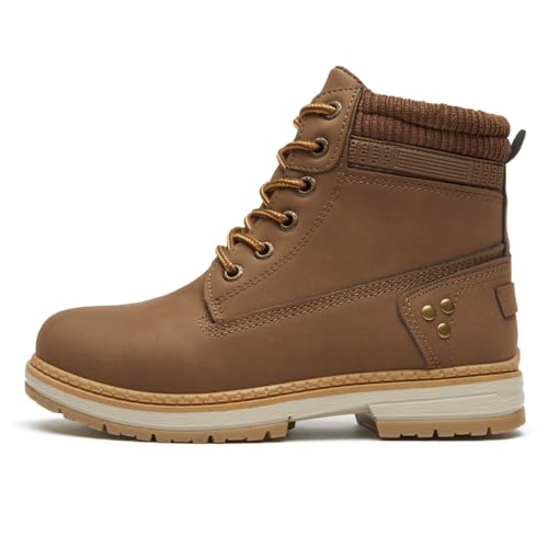 Image of Women work boots - Hiking Waterproof Shoes Ankle Support Outdoor Black Brown Comfortable
