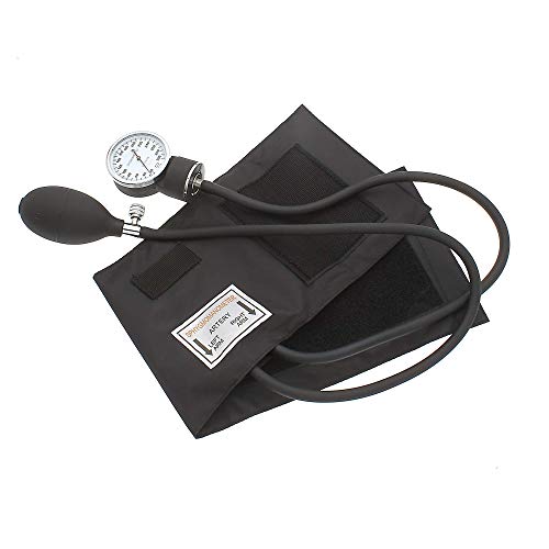 Asa Techmed Manual Blood Pressure Monitor - Aneroid Sphygmomanometer Blood Pressure Cuff Arm For Nurses Universal (Black) #TOP1