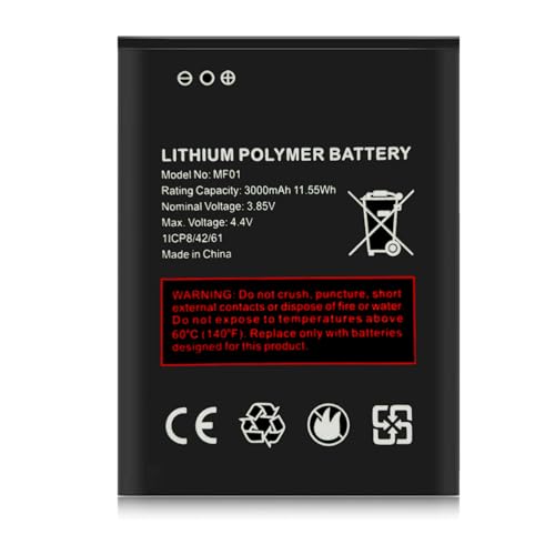 TGXJI Replacement Battery for MF01,?2025 New Upgrade? Battery for AT&T Turbo Hotspot 2 (CT2MH507/CT2MHS01) – High Capacity Replacement, 0 Cycle for Extended Use