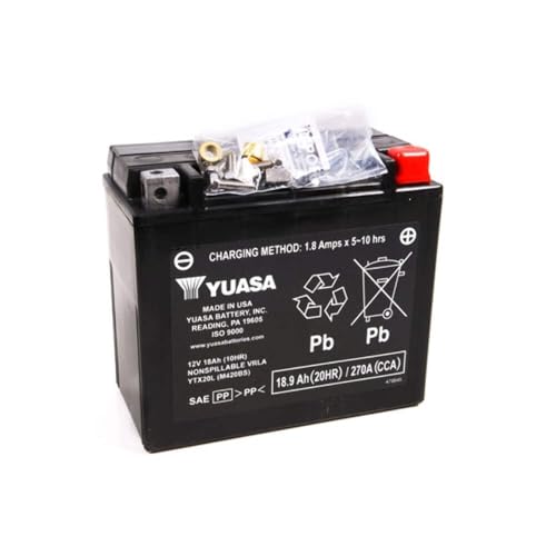 Yuasa YUAM420BS YTX20L Factory Activated AGM Battery