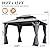 GARTOO 10' x 12' Outdoor Wood Gazebo - Permanent Wooden Hardtop Gazebo Pavilion with Double Curtains, Galvanized Steel Roof Cedar Wood Gazebos for Garden, Lawn, Poolside, Backyard Deck