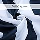 Bonhause Duschvorhang Marineblau Streifen Nautische Anker Duschvorhänge 180 x 180cm Anti-Schimmel Wasserdicht Polyester Stoff Waschbar Bad Vorhang für Badzimmer mit 12 Haken