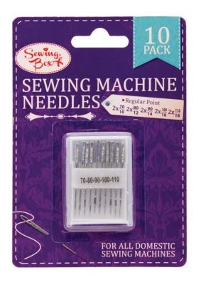 10 Sewing Needles in Plastic Box