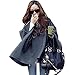 Produktbild Baijiaye Winter Poncho Mit Kapuze Damen Warm Fell Hooded Poncho Frauen Baggy Pullover Poncho Mantel Elegant Dunkelgrau
