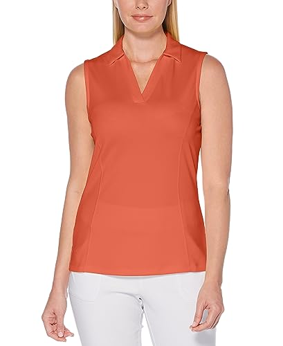 Image of PGA Tour Women's Petite Airflux Sleeveless Polos