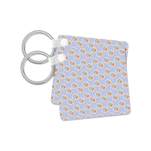 3dRose, Peter Rabbit Family Vintage Art- Children- Stories, set of 6 Key Chains