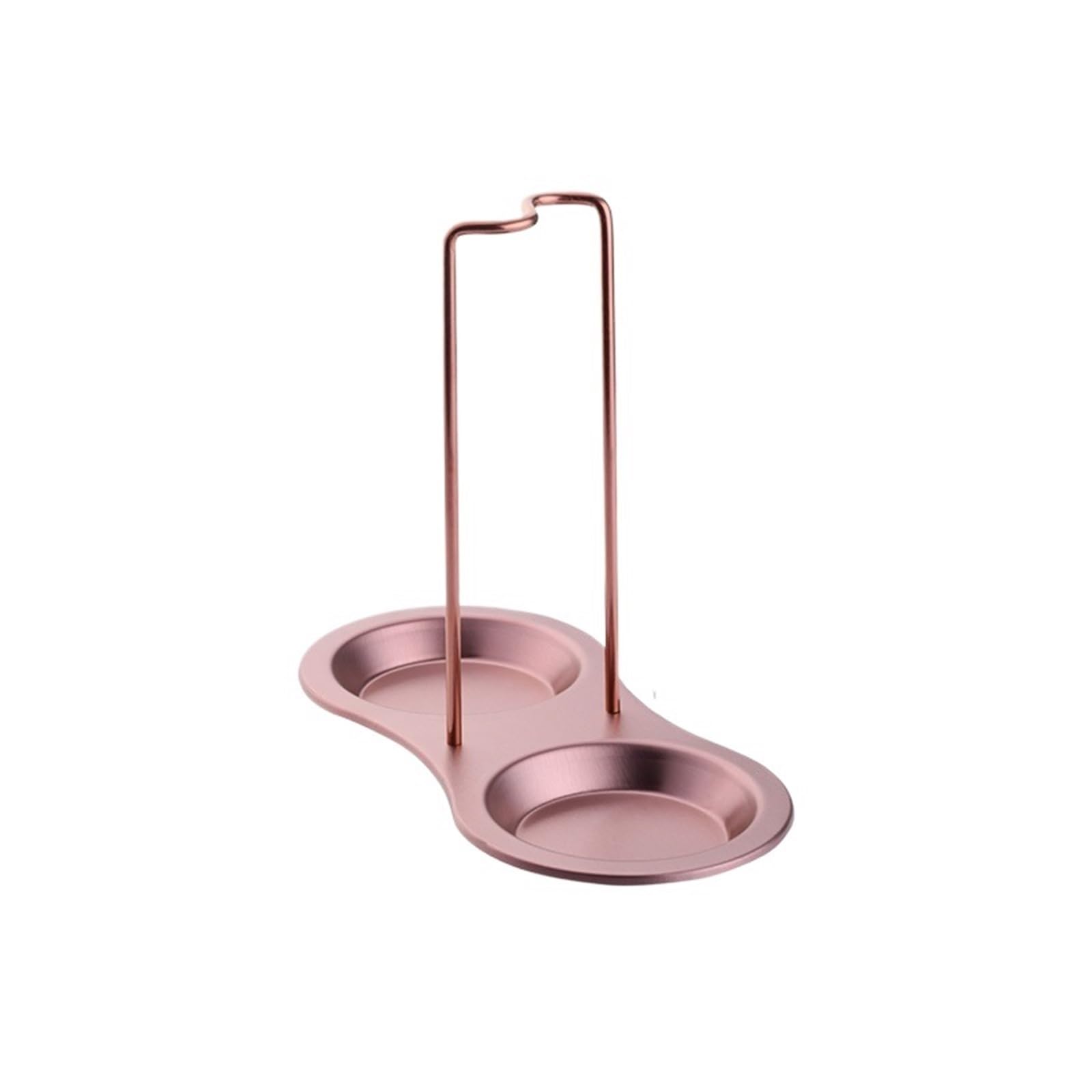 2Pcs Edelstahl Topf Deckel Rack Abnehmbare Pan Abdeckung Regal Multifunktionale Spachtel Halter Löffel Stehen Küche Zubehör für Kochlöffel, Schöpfkellen(Rose gold)