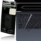 【日本メーカー品 MacBook Pro/Air M2 M3対応 キーボードカバー｜JIS配列 超薄型TPU｜耐水・防塵・クリア｜A3113/A2991/A2992/A2779/A2780/A2442/A2485/A2941/A2681対応（2021〜2025年） (ブラッククリア)