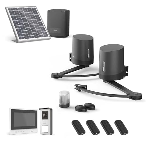 Avidsen - Pack motorisation Portail battant Solaire et Visiophone sans Fil 100% Solaire