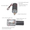 Worm Gear Motor, 12 Volt Motor, 8mm Shaft 130rpm Low RPM Electric Motors Suitable for Curtain Machines, Advertising Equipment, Window Openers and Smart Devices
