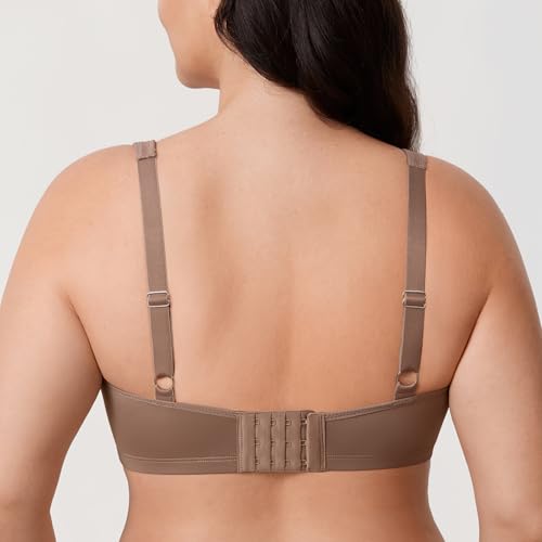 Image of DELIMIRA Women's Minimizer Plus Size Underwire Bras | Smooth, Full Coverage, Seamless, Tshirt Bra
