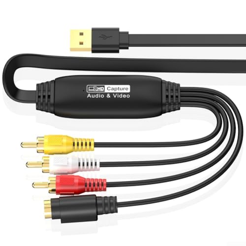 Capturadora de video USB 2.0 VHS a digital convertidor RCA a HD 720p PC Mac 4