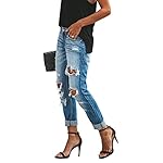 KUNMI-Womens-Ripped-Mid-Waisted-Boyfriend-Jeans-Loose-Fit-Distressed-Stretchy-Denim-Pants