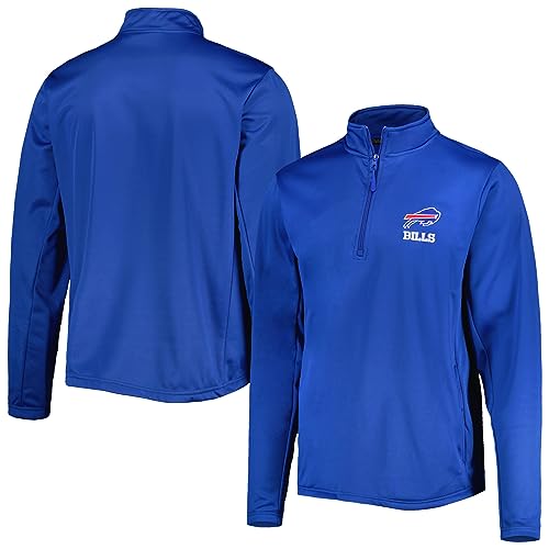 Image of Dunbrooke Men's Royal Buffalo Bills All-Star Tech Quarter-Zip Top