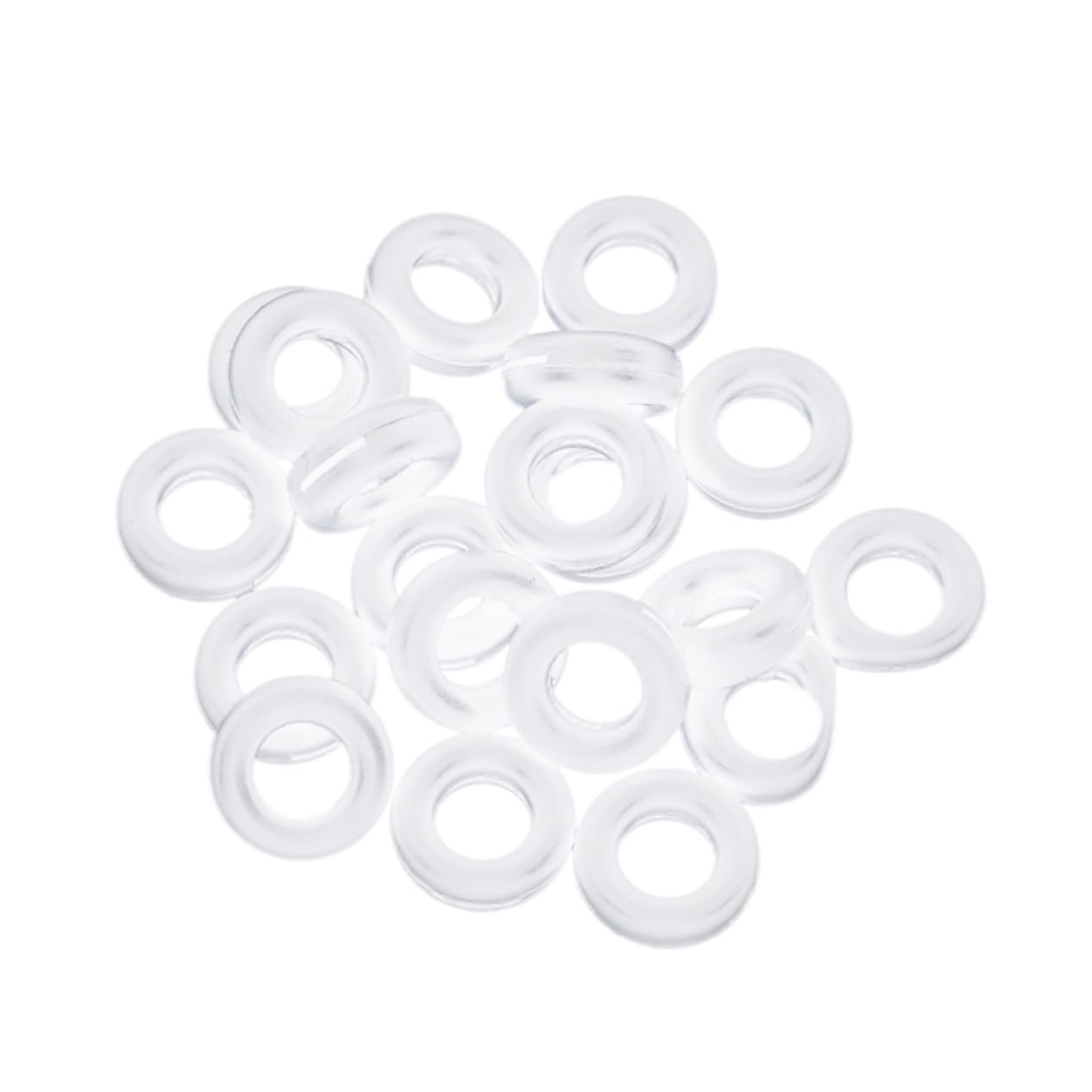 HOODANCOS 20pcs Anti-Slip Ring for Boys and Girls Adults Silicone Eyeglasses Retainer Comfortable Temple Tips Glasses Grip Preventer Round White Semi-