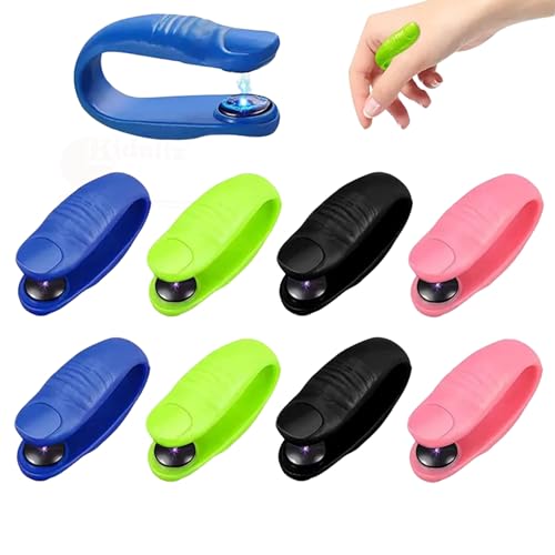 Image of (Pack of 4) Magnetic Acupressure Point Clip - Hand Stress Relief & Diabetes Management - Wearable Thumb Massager for Blood Sugar Control(Assorted Colour)