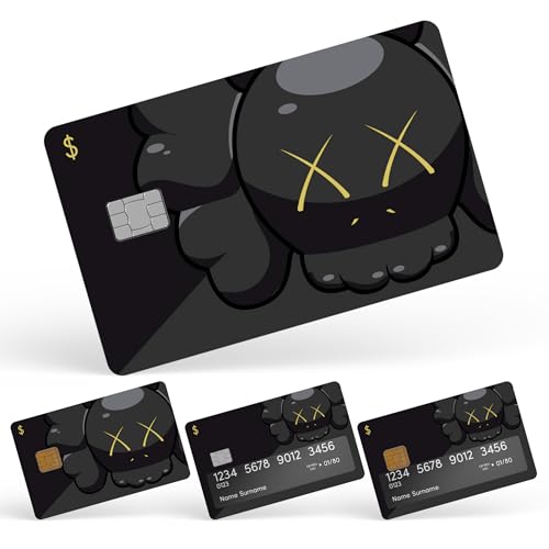 XX Black Credit Card Skin Debit Card Stickers for Key, Debit, Credit, Bank Card 4PCS Card Skin for Adults
