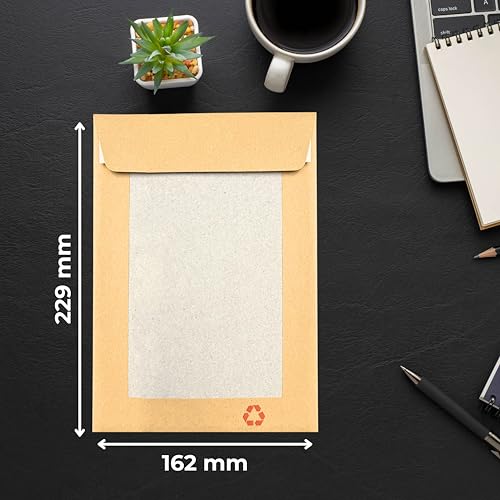 Double Dragon 400-Pack A5 C5 Manilla Hard Board Backed Envelopes, White - Image 2