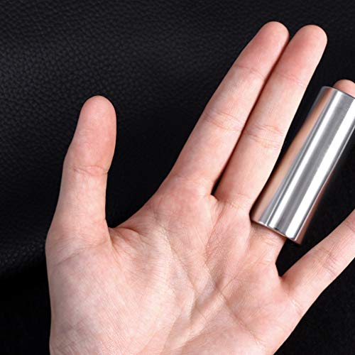 TOYANDONA Guitar Accesories 2pcs Guitar Slide Glass Slide Stainless Steel Slide 51mm Bottleneck Guitar Slide Ring Guitar for Guitar Bass(Transparent and Silver) Guitar Accessories - Image 3