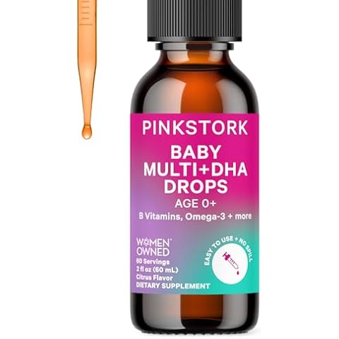 Pink Stork Baby Multivitamin Drops with DHA Cover