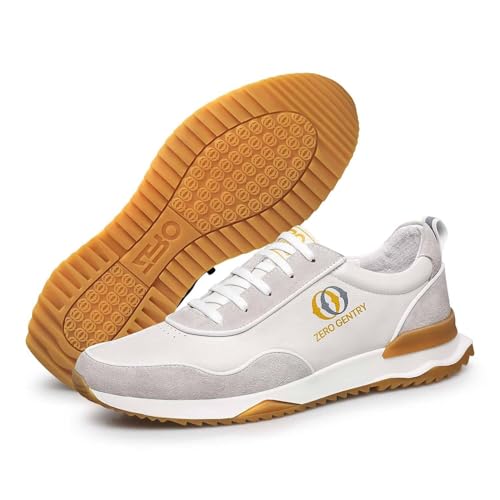 ZRO Men's Handmade Light Luxury Top-Layer Cowhide Leather Casual Sneakers - Comfort Office & Walking Shoes3