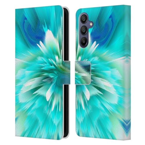 Funda de cuero Samsung Galaxy A15 Haroulita Olas Floral Glitch 2 tipo libro