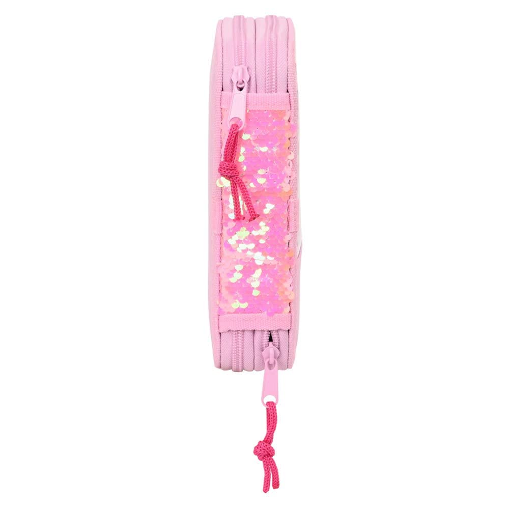 Safta-Plumier Doble Pqño 28 Pcs Nanana Sparkles 12,5X19,5X4Cm, Multicolor (412264854)
