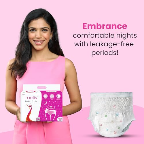 i activ Period Panty for Women | L- XL | 10's Pack | Disposable Period Panties for Women Leak Proof | Maternity Pads for Heavy Flow Periods |... - Image 3