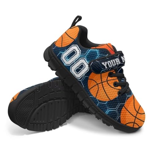 Children Sports Sneaker Balls Print Hook & Loop Closure Unisex Child Anti Slip Lightweight Shoes for School Running4