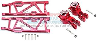 Arrma KRATON/OUTCAST/NOTORIOUS 6S BLX Upgrade Parts Aluminum Rear Lower Arms + Rear Knuckle Arms - 14Pc Set Red