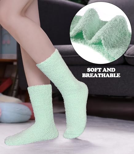 Image of FNOVCO Womens Fuzzy Socks Super Soft Fluffy Winter Warm Cozy Home Sleeping Socks