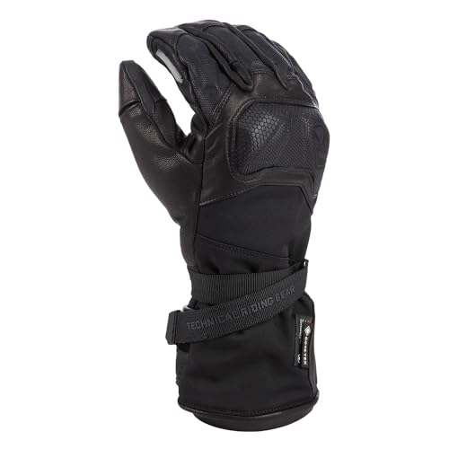 KLIM Men's Badlands GTX Long Gloves Adventure Motorcycle Water-Proof Gore Tex - Size Large - Stealth Black