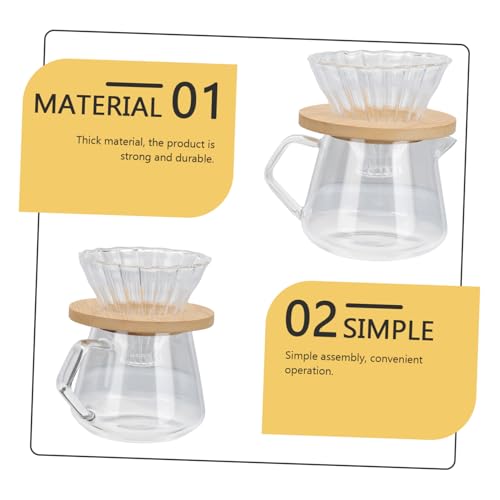 CAXUSD 1 Conjunto despeje sobre a cafeteira despeje sobre o gotejador jarra de suco pote de café fil